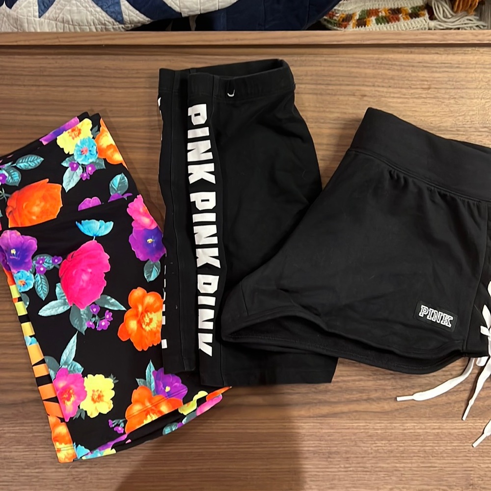 Bundle of 3 yoga shorts, size Medium Pink by VS